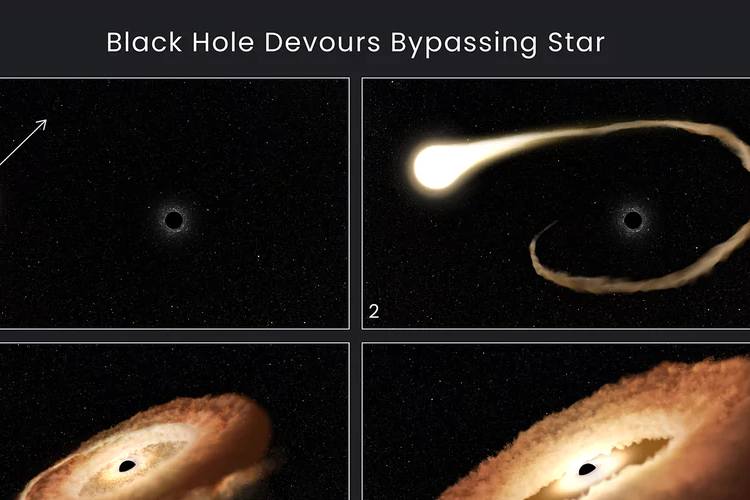 NASA จับภาพดาวที่ถูกกินโดยหลุมดำที่อยู่ห่าง300 ล้านปีแสง